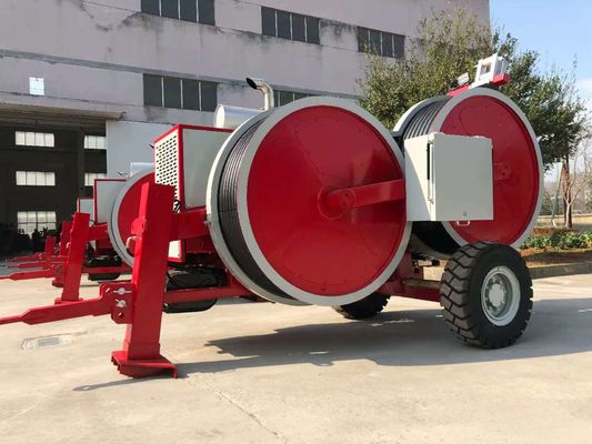 Ausrüstung für die Stringung von Luftleitungen Maximale Intermittierende Spannung 2x50kN Hydraulikspannungsmaschine