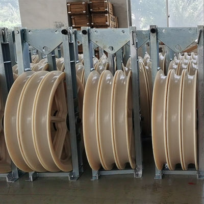 Nylon Sheave Aluminum Conductor Stringing Block For Power Line Construction