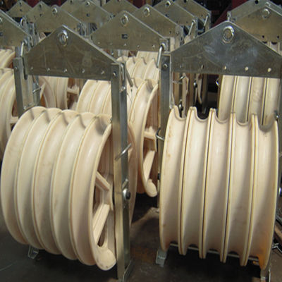 Fünf Nylonbündelleiter Stringing Pulley Block der räder 508x75mm