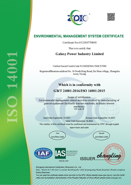 China Galaxy power industry limited zertifizierungen